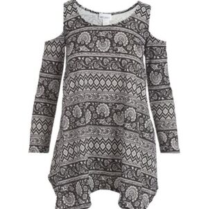 Fever Black Paisley Island Cold Shoulder Top